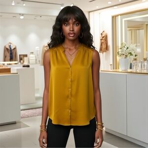 Banana Republic Mustard Yellow Sleeveless Blouse